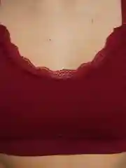 Багровый женский топ бюстгальтер