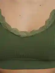 Зеленый женский топ бюстгальтер