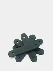 Лесной зеленый бирка "Hand made", экокожа, 5 штук