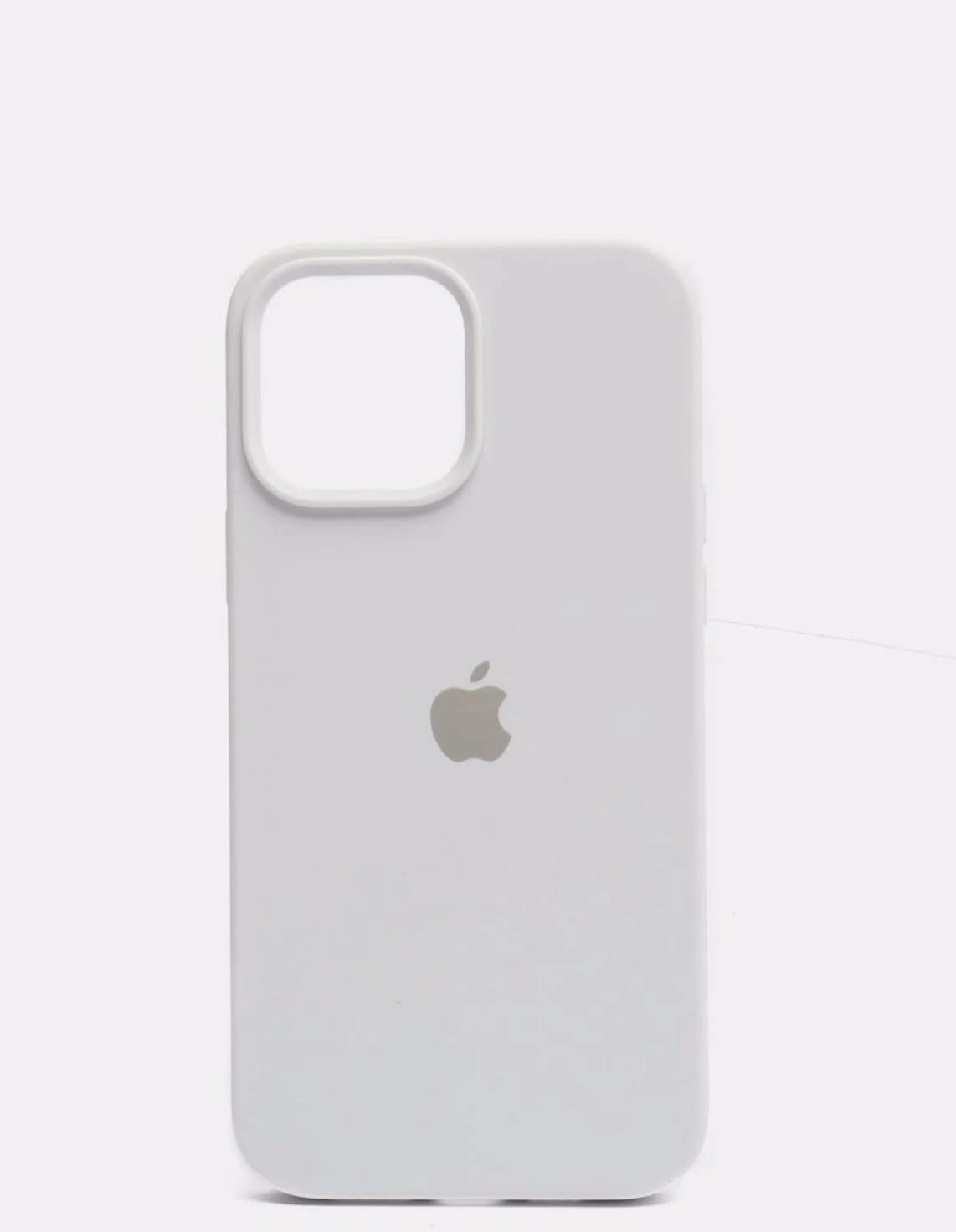 Белый силиконовый защитный чехол Iphone 13 Pro, с закрытым низом