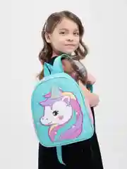 Бирюзовый рюкзак детский с единорогом