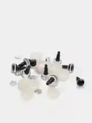 Серебряный глазки для игрушек с заглушками