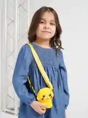Желтый детская сумка силиконовая на плечо