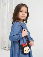 Черный детская сумка силиконовая на плечо