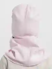 Пудровый шапка со снудом, для девочки