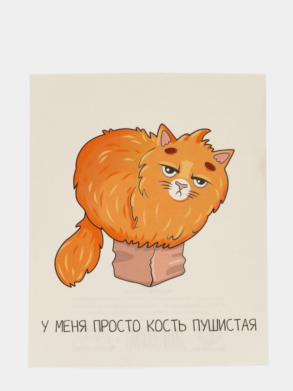 Открытка‒инстаграм «Просто кость пушистая»