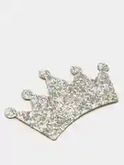 Серебряный топпер для торта "Цифра с короной" акрил
