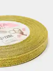 Лента парчовая, 10 мм, 23 метра, цвет золотой
