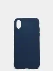Синий чехол для Apple iPhone X / XS силиконовый, 14 цветов