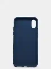 Синий чехол для Apple iPhone X / XS силиконовый, 14 цветов
