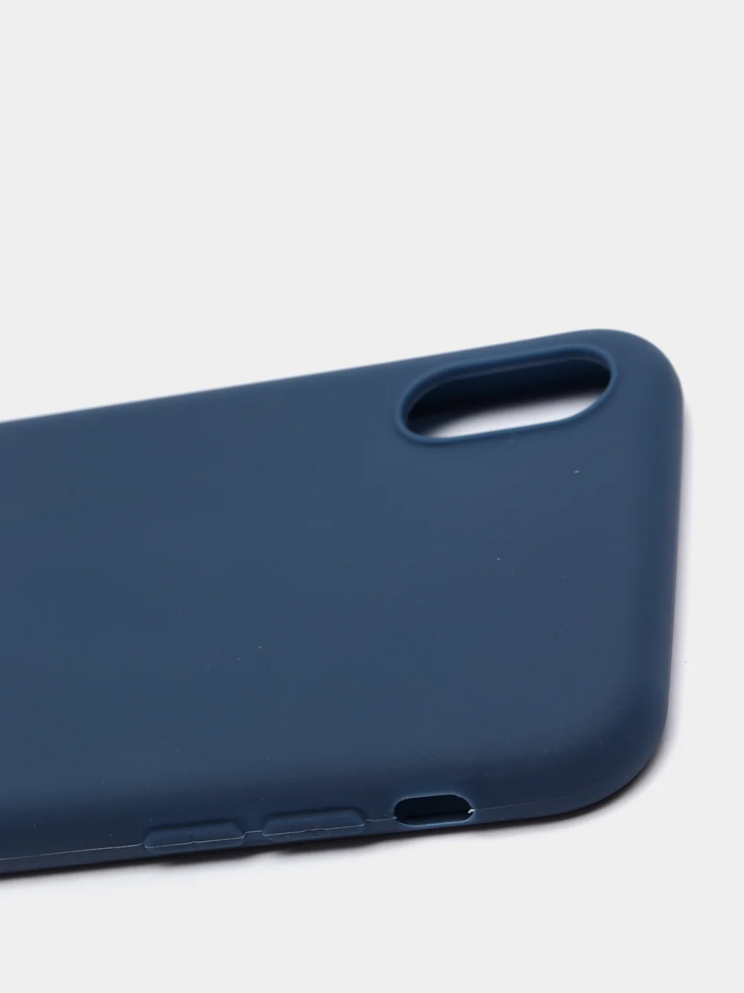 Синий чехол для Apple iPhone X / XS силиконовый, 14 цветов