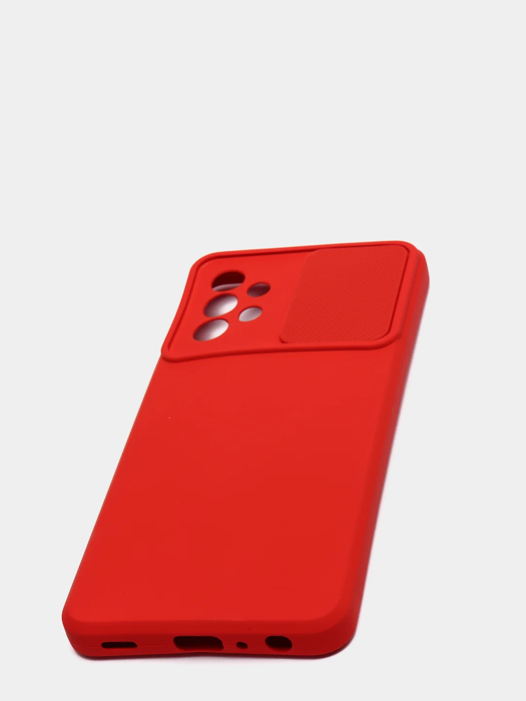 Красный чехол с защитой камеры раздвижное окно Samsung A52
