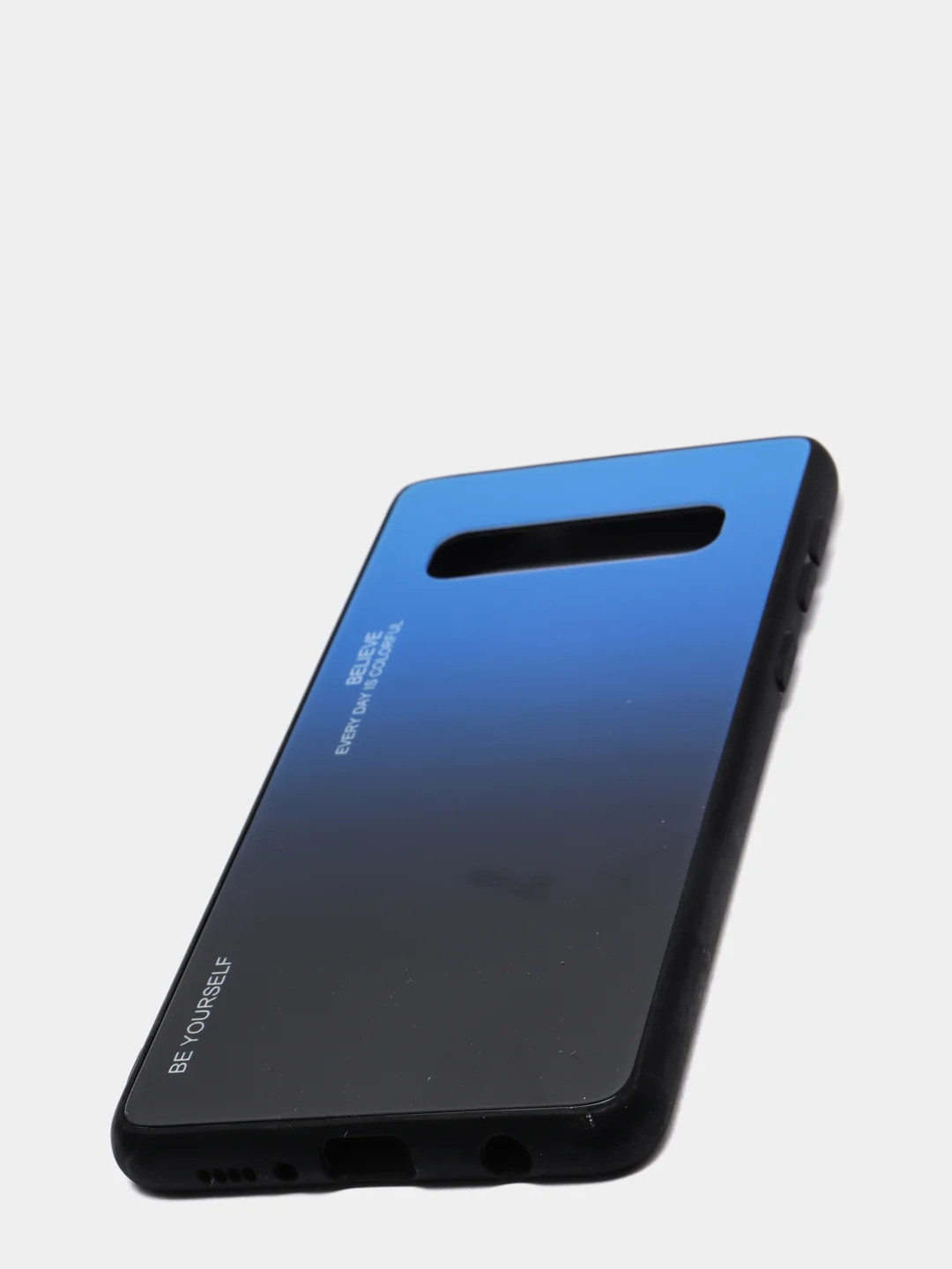 Синий градиентный чехол из закаленного стекла для Samsung S10/S20/A51/A71/S9/A01/A50/A20/A70