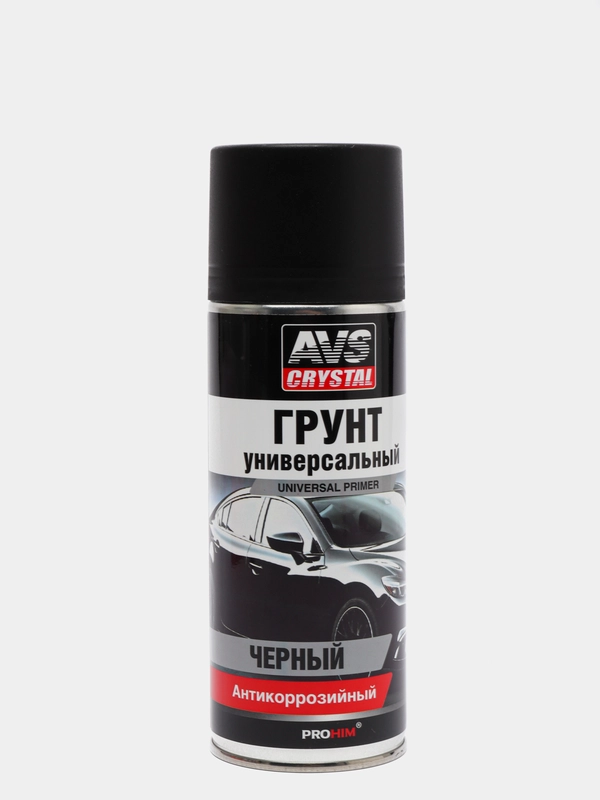Грунт акриловый универсальный "чёрный" (аэрозоль) 520 мл. AVS