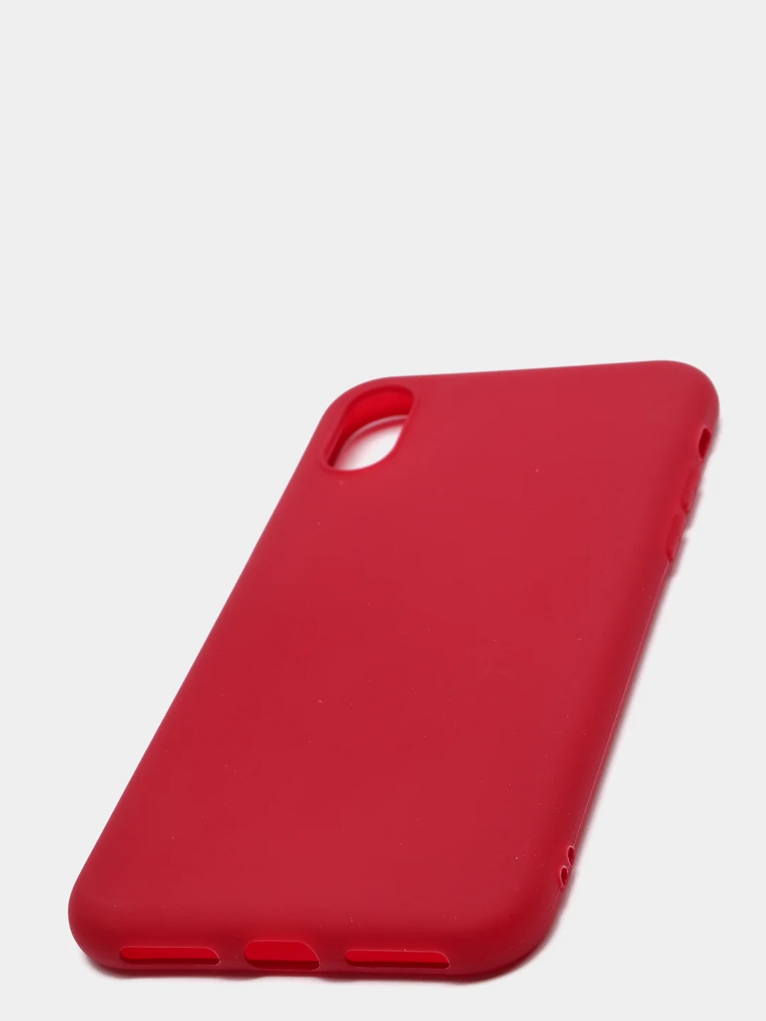 Багровый чехол для Apple iPhone X / XS силиконовый, 14 цветов