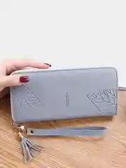 Голубой женский кошелек, экокожа