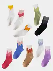 Носки женские с принтом "Paint" длинные,  высокие
