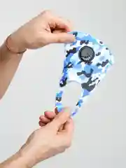 Голубой маска защитная с дыхательным клапаном многоразовая