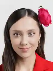 Алый заколки ручной работы