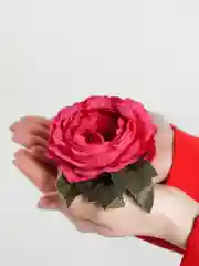 Алый заколки ручной работы
