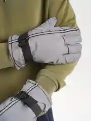 Серый металлик перчатки зимние горнолыжные унисекс