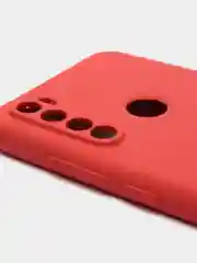 Коралловый чехол силиконовый для Xiaomi Redmi Note 8T ( Редми нот 8т)  с бархатной подкладкой