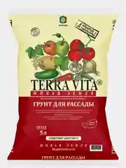 Красный почвогрунт "Живая земля" для рассады растений и цветов