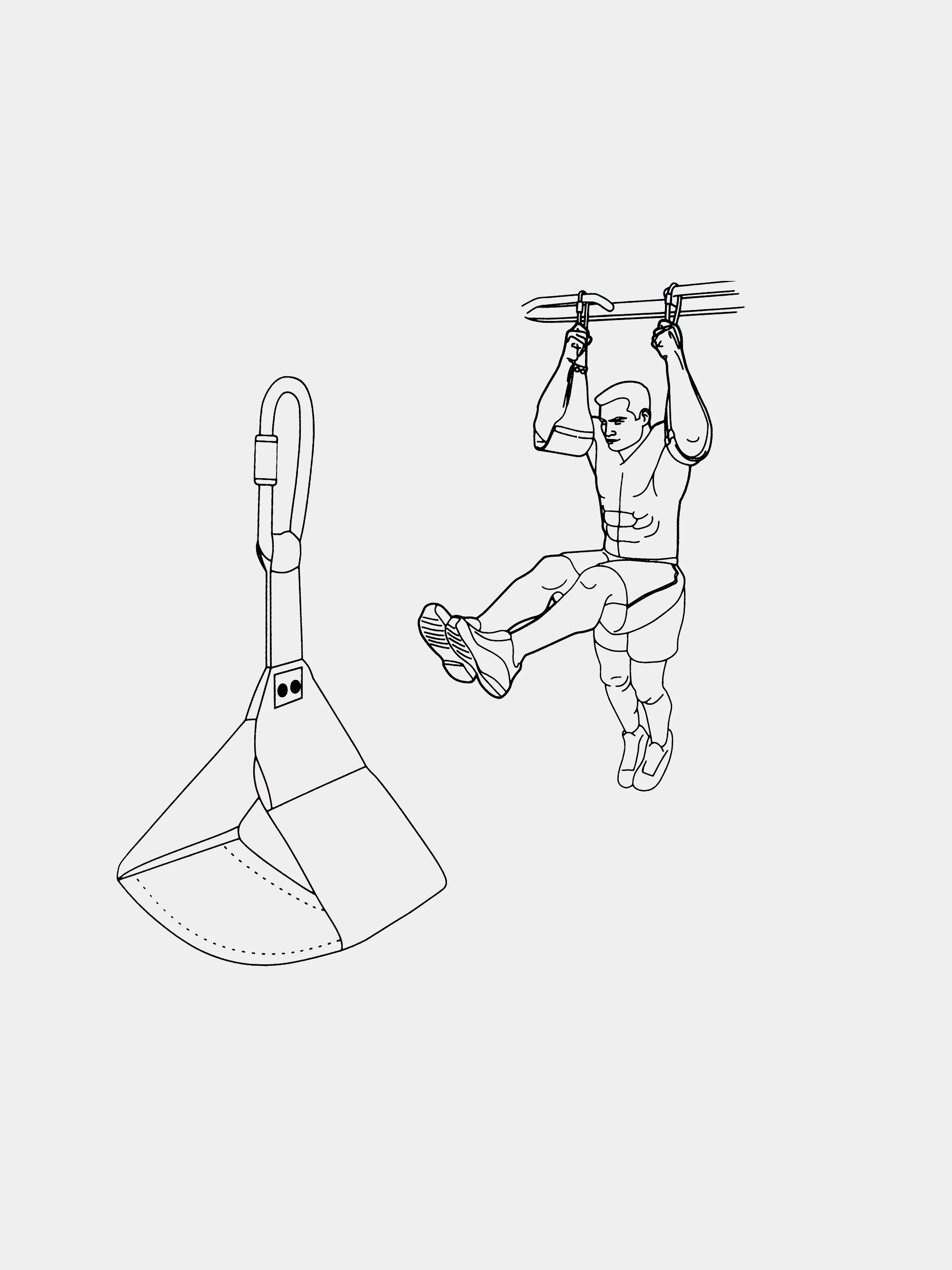 Петли Береша подвесные для пресса Harper Gym Pro Series SB-16-7061, пара