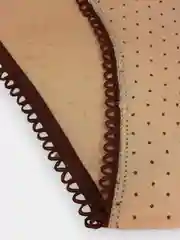 Бежевый трусы слипы женские, с рисунком