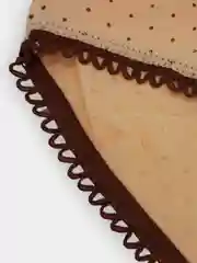 Бежевый трусы слипы женские, с рисунком