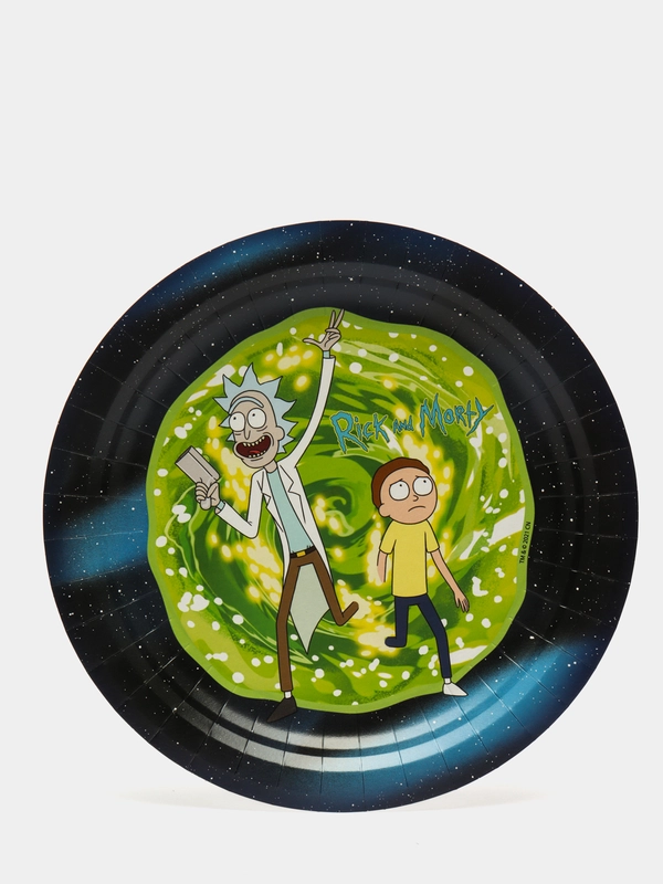 Rick and Morty, набор бумажных тарелок 1, 6 шт, 230 мм