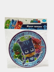 Герои в масках. Набор бумажных тарелок, 6 штук, d=180 мм