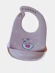 Коралловый меланж нагрудник силиконовый для кормления