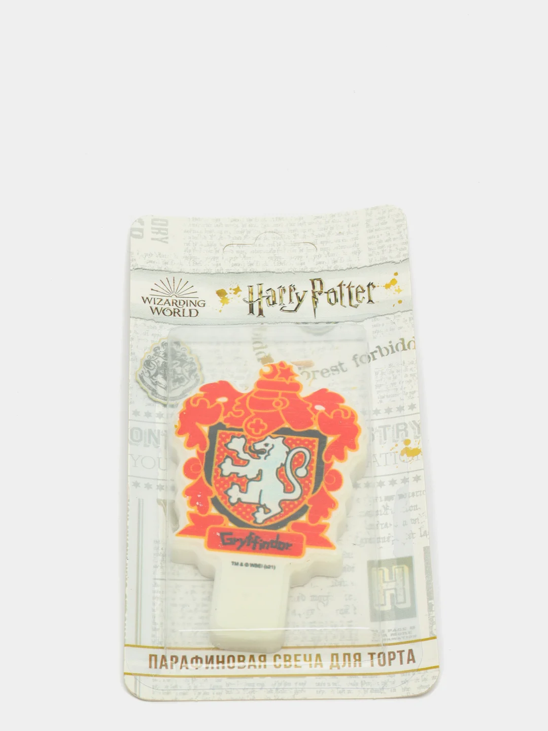 Harry Potter. Парафиновая свеча в торт (Герб красный), в блистере (чиби)