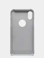 Серебряный iphone  X / XS чехол пластиковый с перфорацией