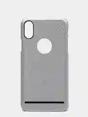 Серебряный iphone  X / XS чехол пластиковый с перфорацией