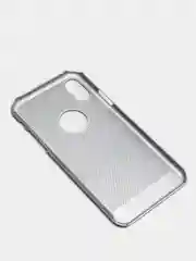 Серебряный iphone  X / XS чехол пластиковый с перфорацией