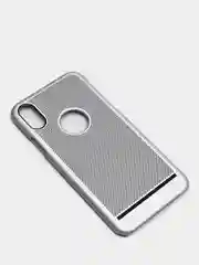 Серебряный iphone  X / XS чехол пластиковый с перфорацией