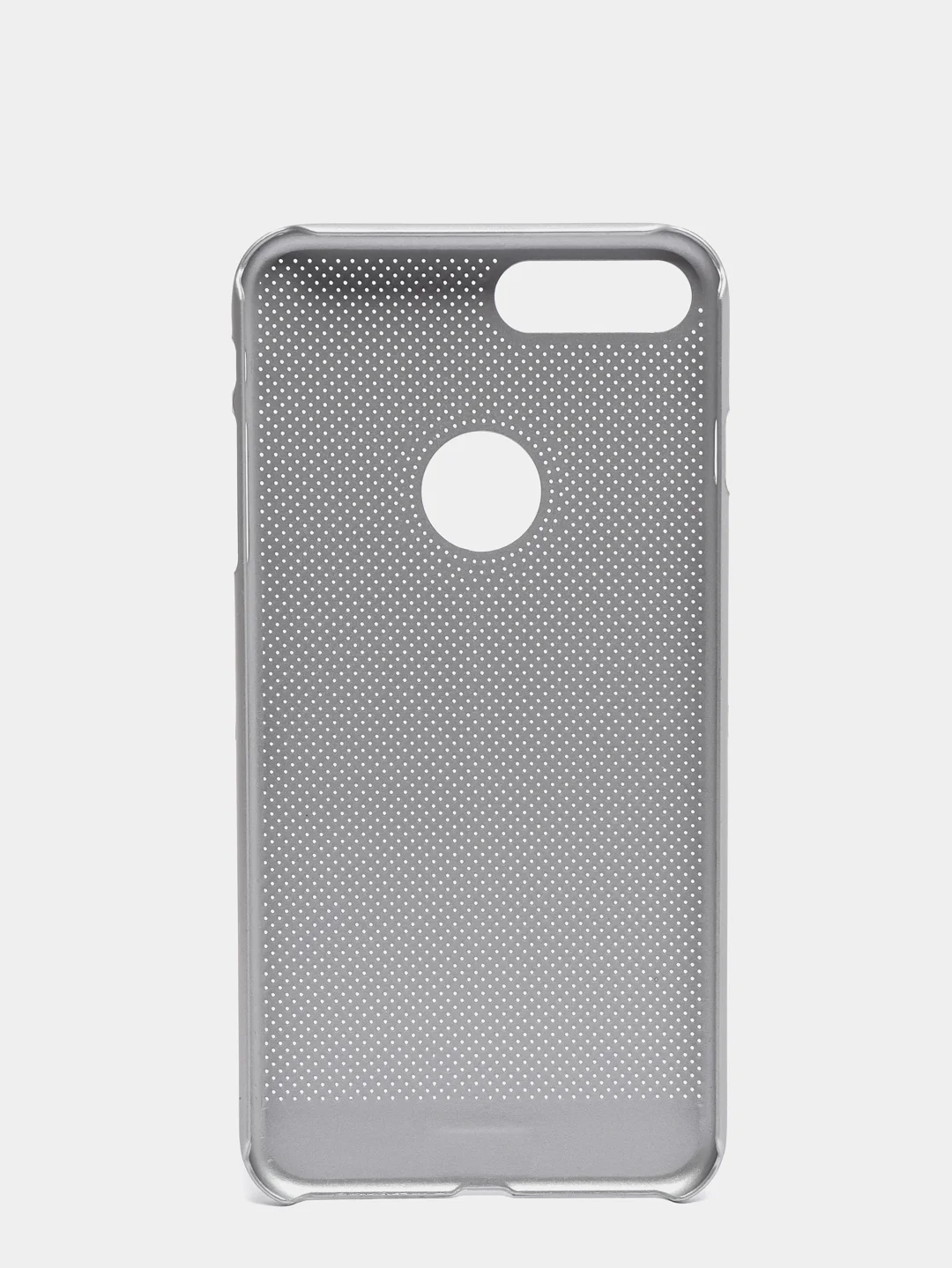Серебряный iphone 7+ / 8 Plus чехол пластиковый с перфорацией