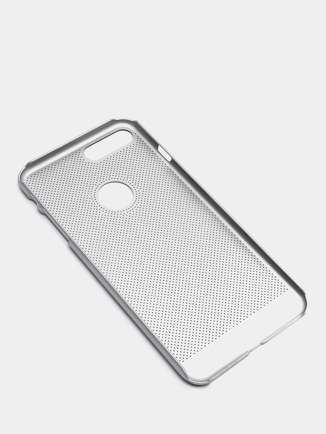 Серебряный iphone 7+ / 8 Plus чехол пластиковый с перфорацией