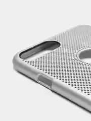 Серебряный iphone 7+ / 8 Plus чехол пластиковый с перфорацией