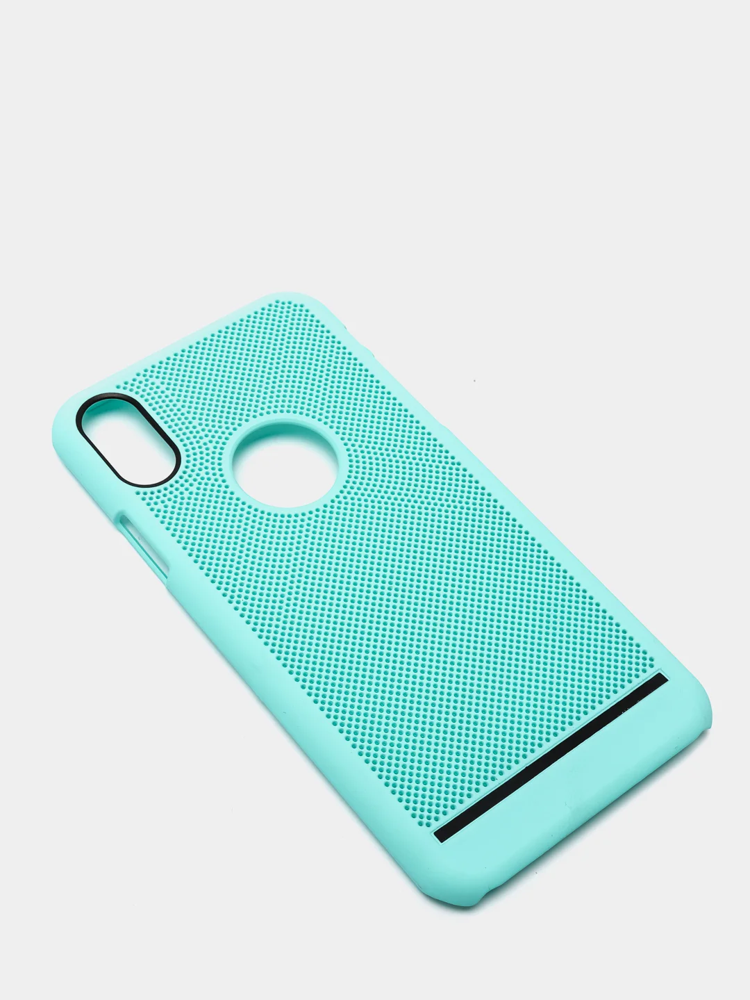 Бирюзовый iphone X / XS чехол пластиковый с перфорацией