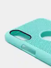 Бирюзовый iphone  X / XS чехол пластиковый с перфорацией