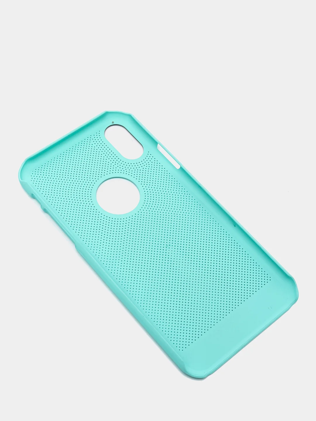 Бирюзовый iphone X / XS чехол пластиковый с перфорацией