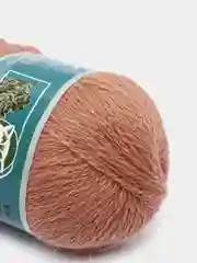 Коричневый пряжа, пух норки