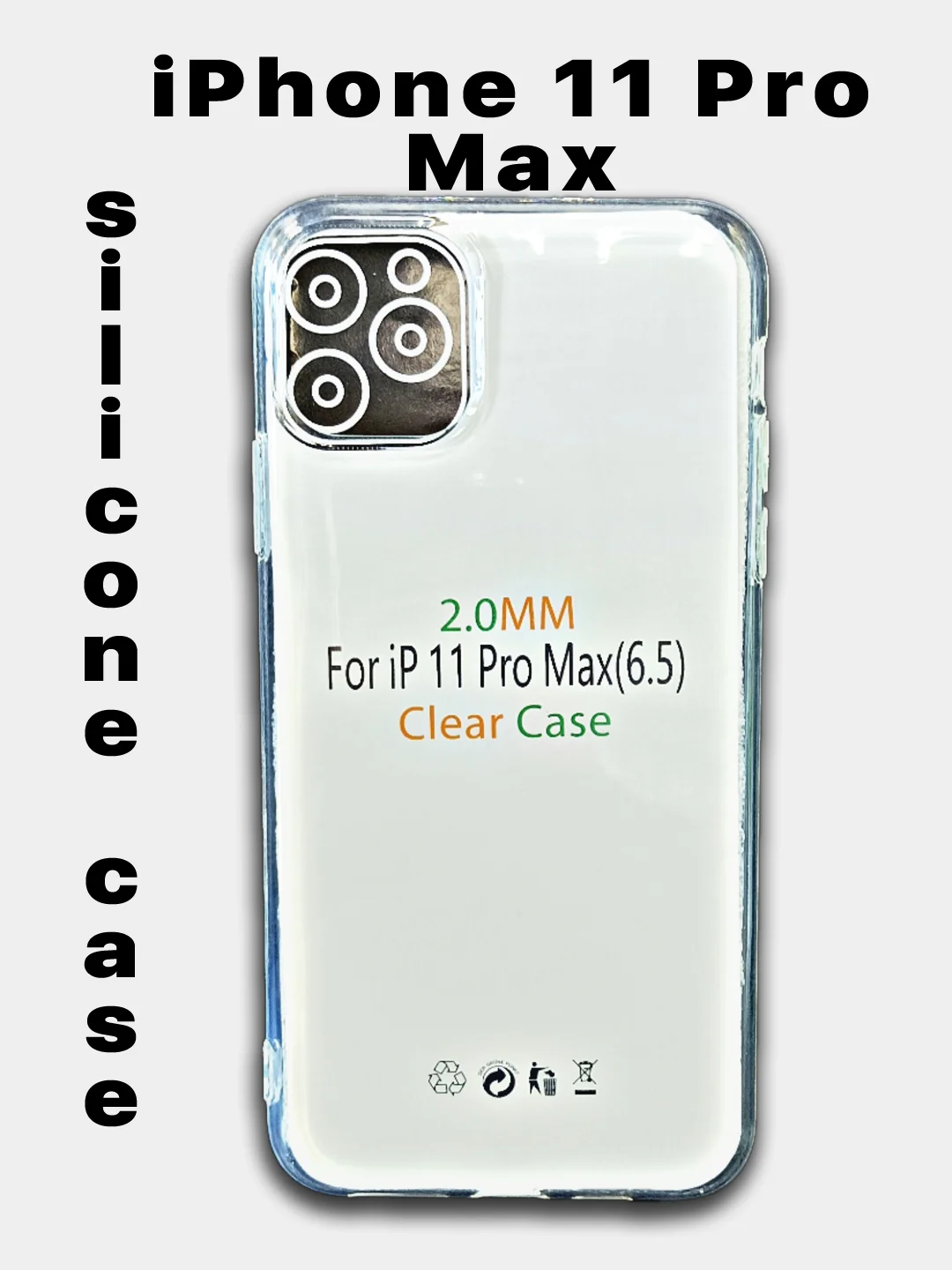 Прозрачный чехол-накладка iPhone 11 Pro Max Silicone Case