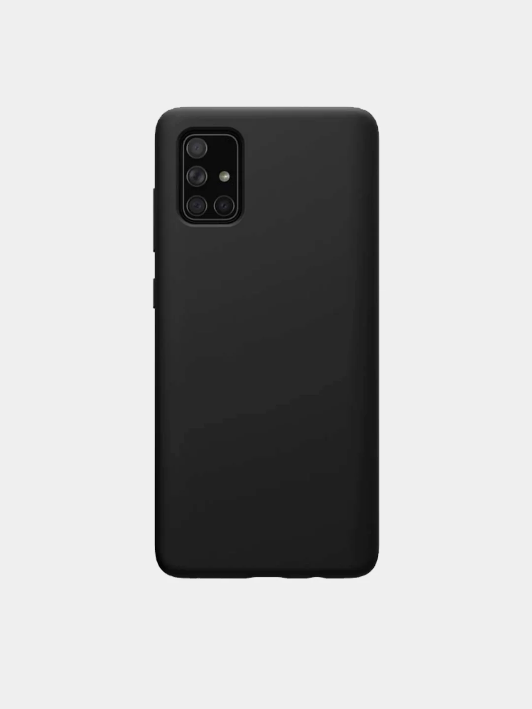 Черный чехол для Samsung A53, A02, A22, A21, A03S силиконовый с защитными краями