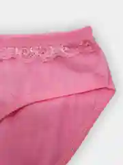Розовый трусы женские с кружевом, хлопок