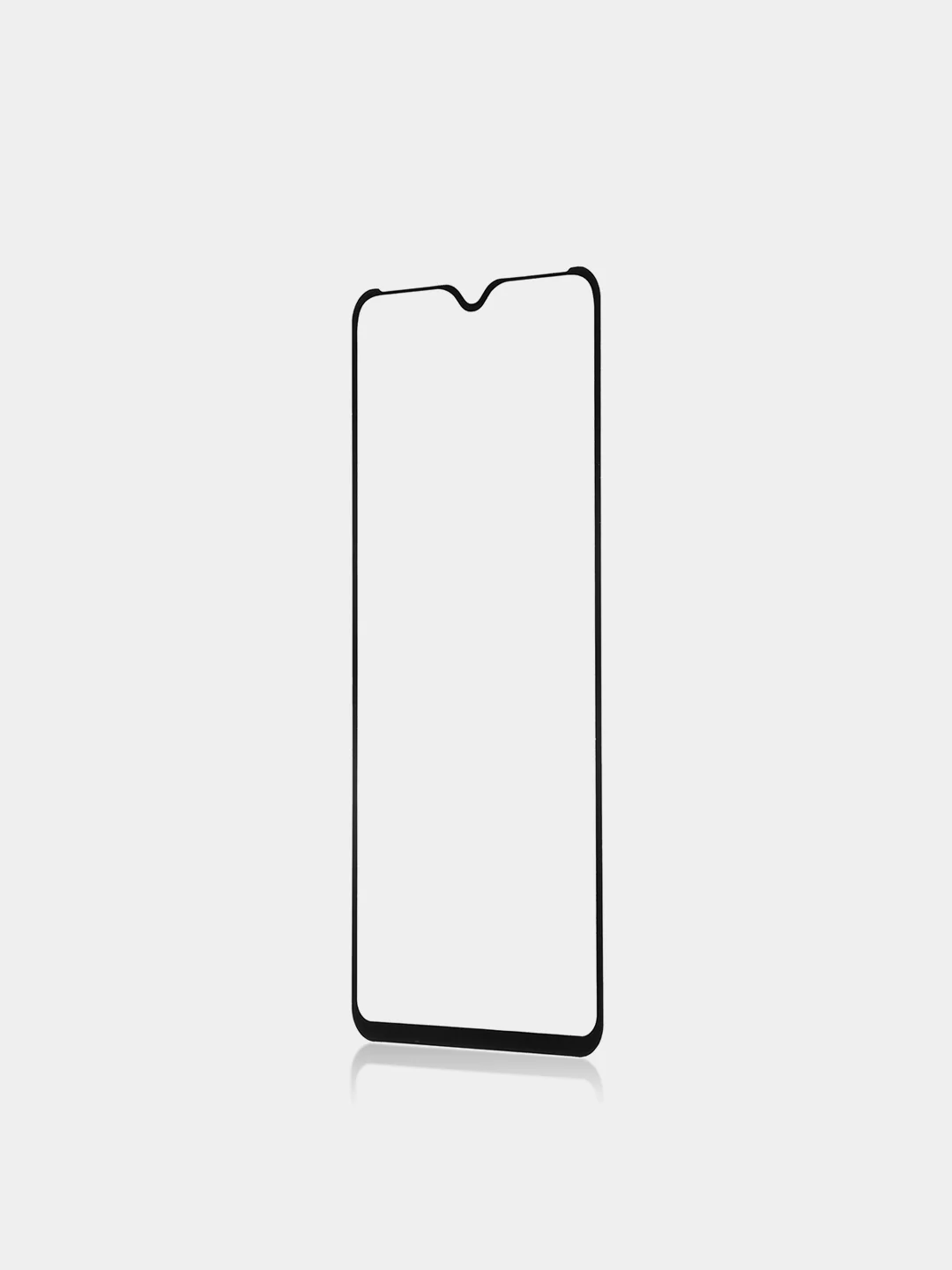 Защитное стекло КАРТОФАН для Itel A48 закаленное с олеофобным покрытием и черной рамкой