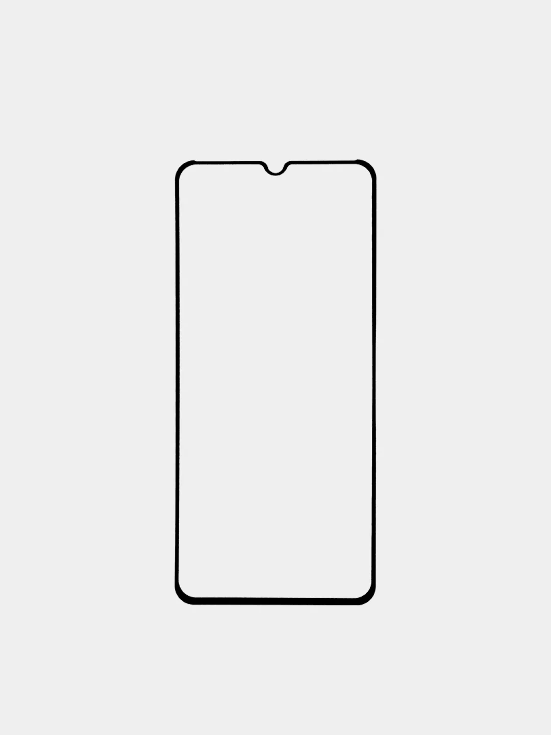 Защитное стекло КАРТОФАН для Itel Vision 1 Pro с олеофобным покрытием и черной рамкой